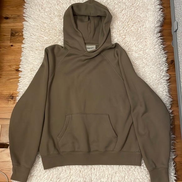 Essentials Tops Essentials Olive Green Hoodie Poshmark